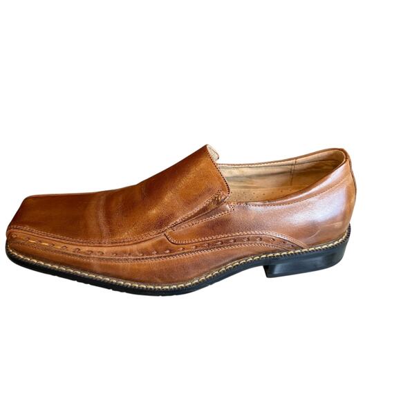 Stacy Adams Danton Slip On Dress Loafers Cognac Brown 8 - Picture 1 of 8